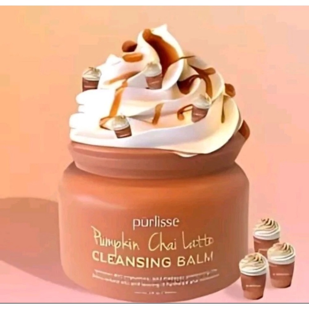 Purlisse Pumpkin Chai Latte Cleansing Balm Removes Dirt Impurities 3.4 oz. BNIB